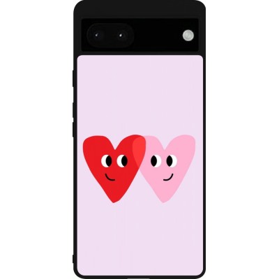 Coque Google Pixel 6a - Silicone rigide noir Saint Valentines Day 26 Heart