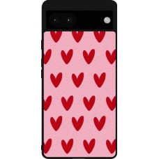 Coque Google Pixel 6a - Silicone rigide noir Saint Valentines Day 26 Pattern heart