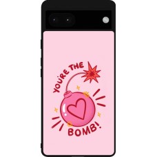 Coque Google Pixel 6a - Silicone rigide noir Saint Valentines Day 26 You are the bomb