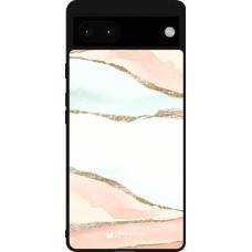 Google Pixel 6a Case Hülle - Silikon schwarz Shimmering Orange
