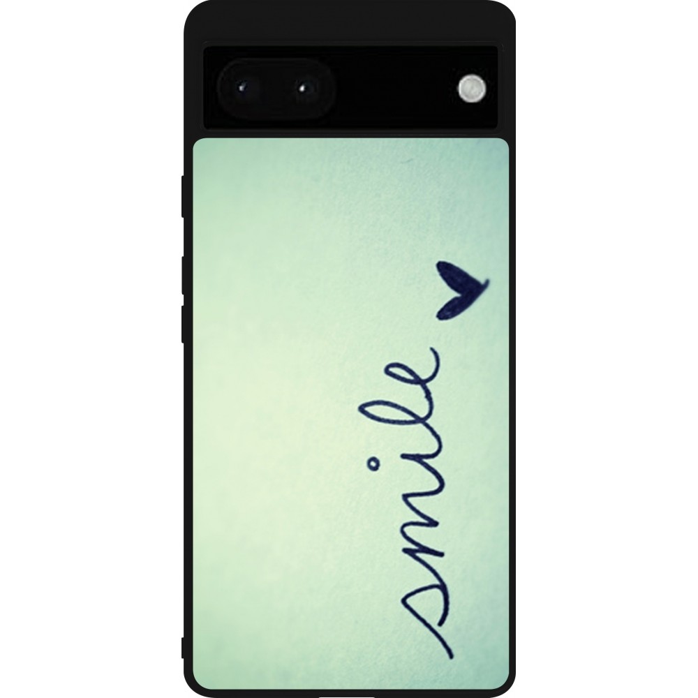 Coque Google Pixel 6a - Silicone rigide noir Smile