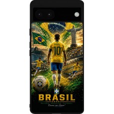 Google Pixel 6a Case Hülle - Silikon schwarz Fussball Brasilien splash 2026