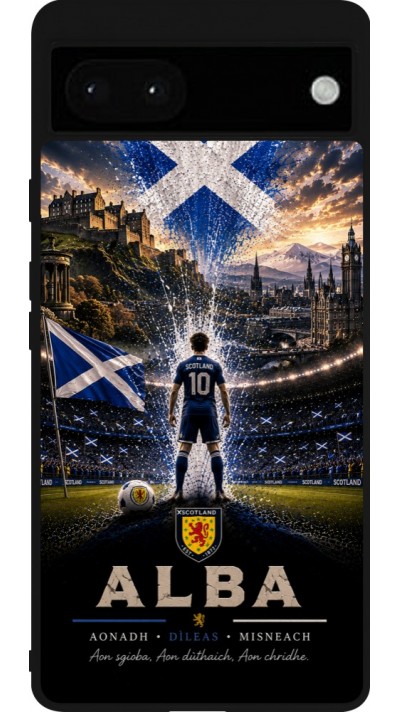 Google Pixel 6a Case Hülle - Silikon schwarz Fussball Schottland splash 2026