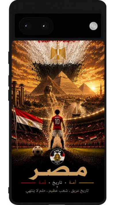 Google Pixel 6a Case Hülle - Silikon schwarz Fussball Ägypten splash 2026