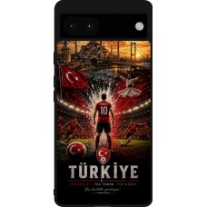 Google Pixel 6a Case Hülle - Silikon schwarz Fussball Türkei splash 2026