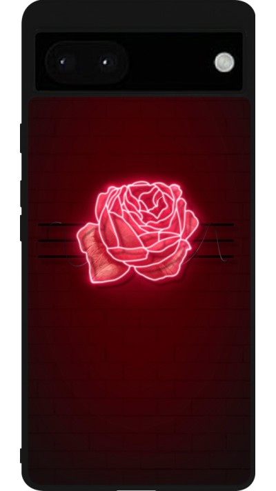 Google Pixel 6a Case Hülle - Silikon schwarz Spring 23 neon rose
