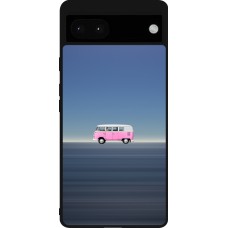 Google Pixel 6a Case Hülle - Silikon schwarz Spring 23 pink bus