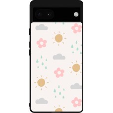 Google Pixel 6a Case Hülle - Silikon schwarz Spring 23 weather