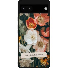 Google Pixel 6a Case Hülle - Silikon schwarz Full Bloom Spring 2026