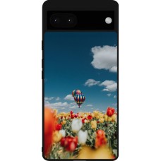 Google Pixel 6a Case Hülle - Silikon schwarz Hot air balloon Spring 2026