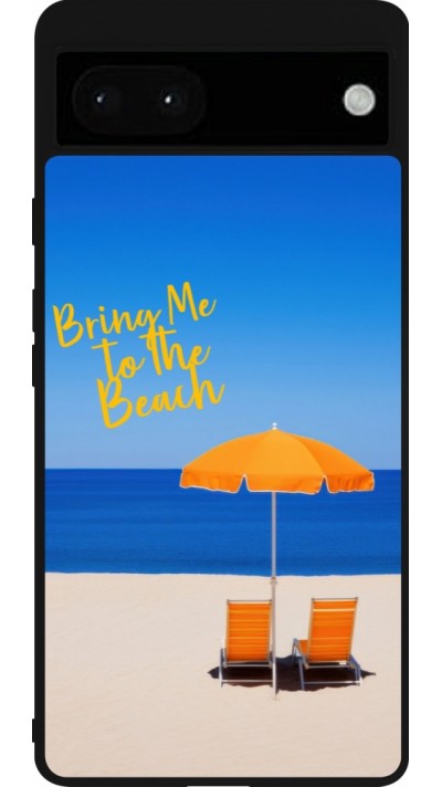 Coque Google Pixel 6a - Silicone rigide noir Summer 2025 Bring me to the beach