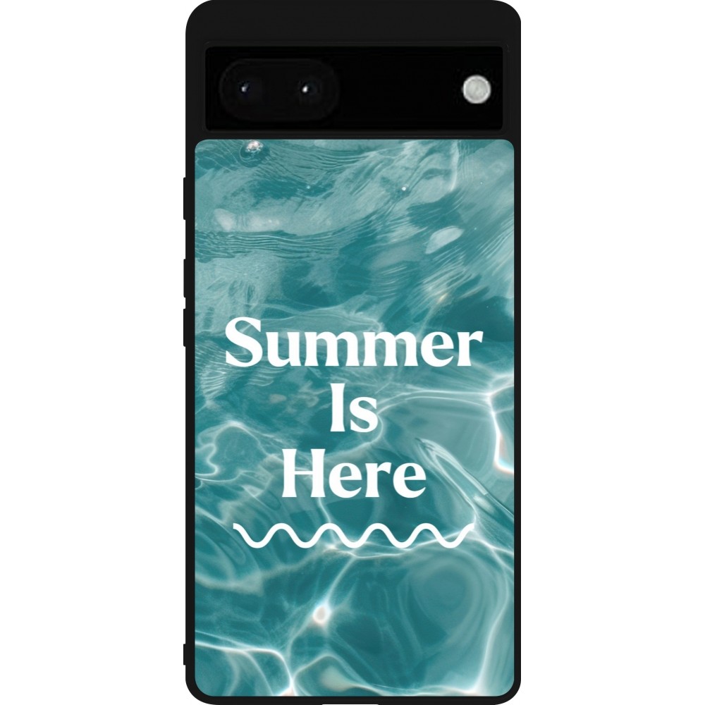 Coque Google Pixel 6a - Silicone rigide noir Summer 2025 Summer is here