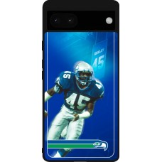 Coque Google Pixel 6a - Silicone rigide noir Super Bowl 26 Seattle 1