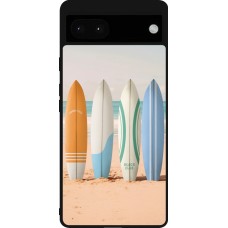 Google Pixel 6a Case Hülle - Silikon schwarz Summer surfboard 2025