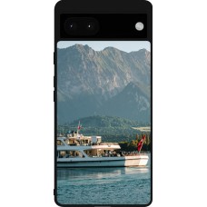 Coque Google Pixel 6a - Silicone rigide noir Fête Nationale Suisse Bateau Leman