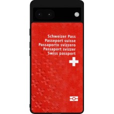 Google Pixel 6a Case Hülle - Silikon schwarz Swiss Passport