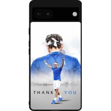 Google Pixel 6a Case Hülle - Silikon schwarz Thank you Roger