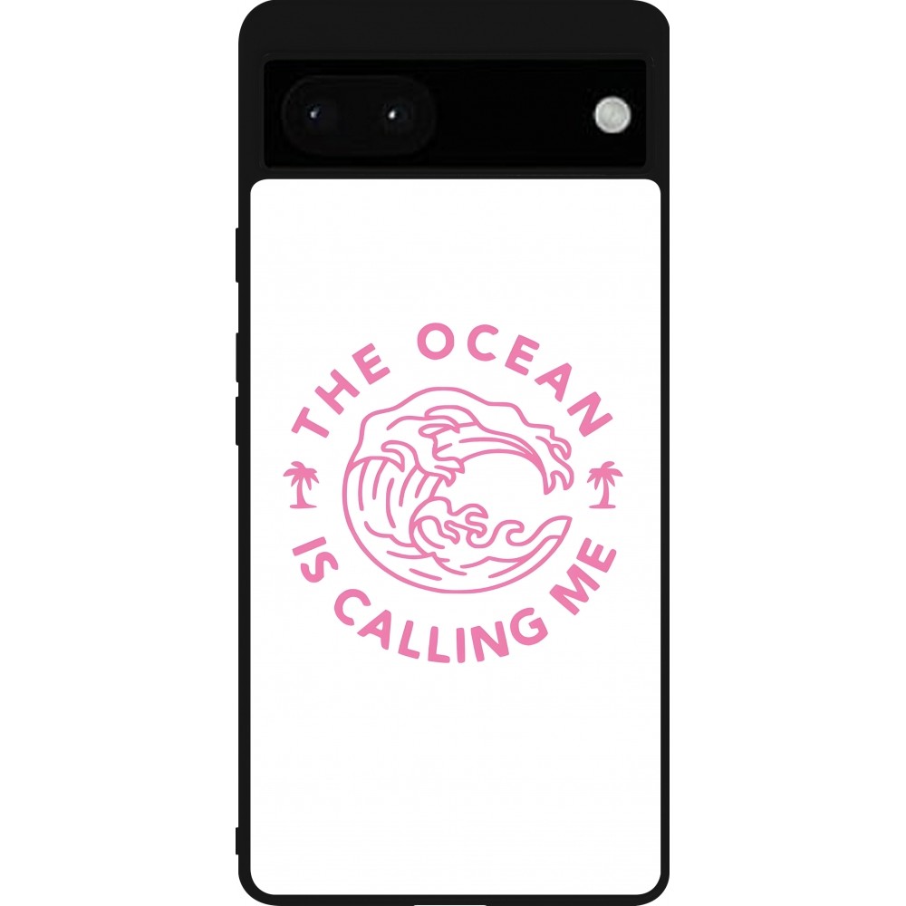 Coque Google Pixel 6a - Silicone rigide noir The Ocean is calling me