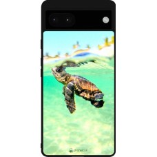 Google Pixel 6a Case Hülle - Silikon schwarz Turtle Underwater