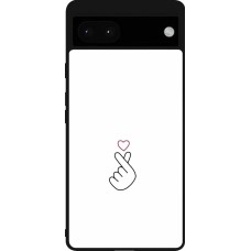 Coque Google Pixel 6a - Silicone rigide noir Valentine 2024 heart by Millennials