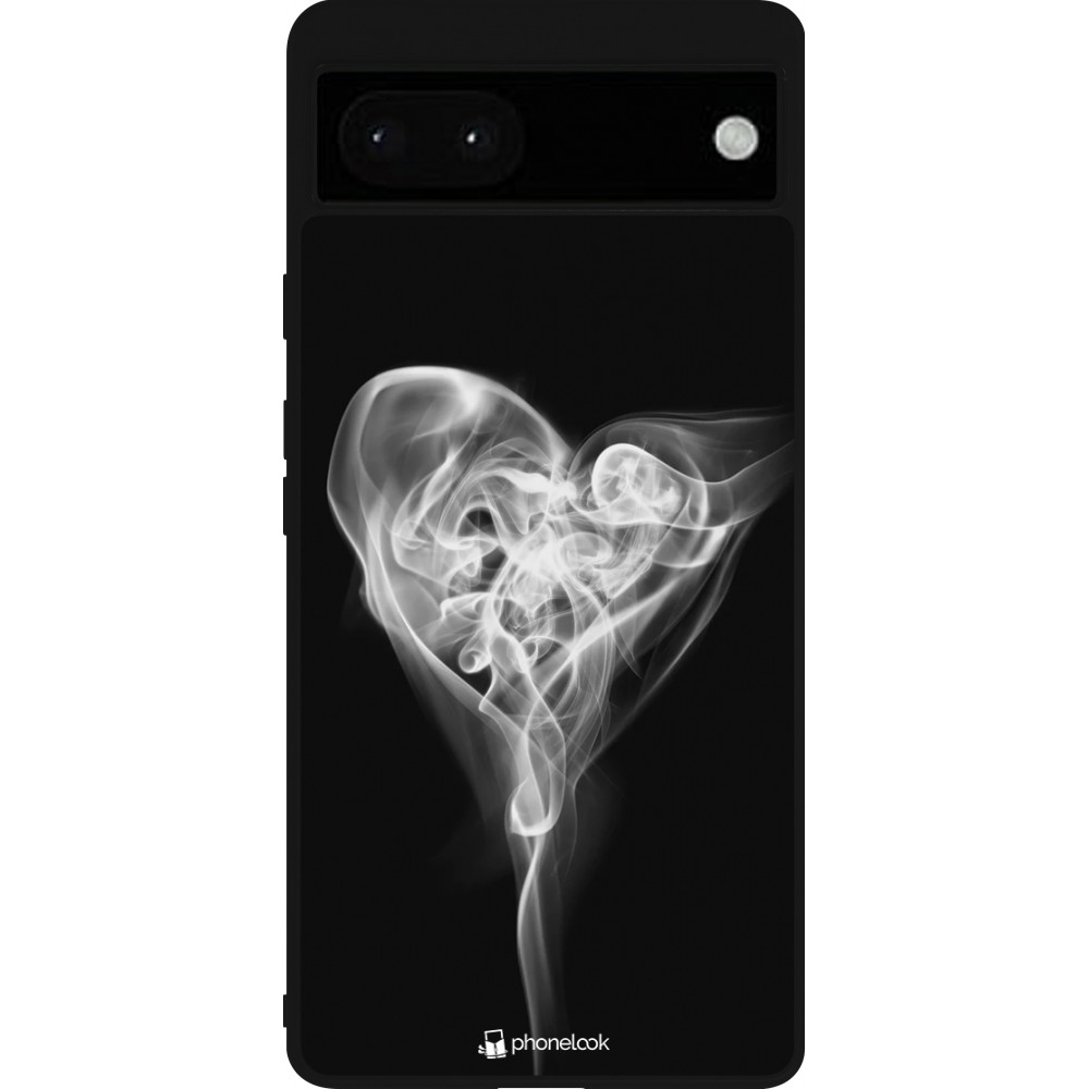 Google Pixel 6a Case Hülle - Silikon schwarz Valentine 2022 Black Smoke