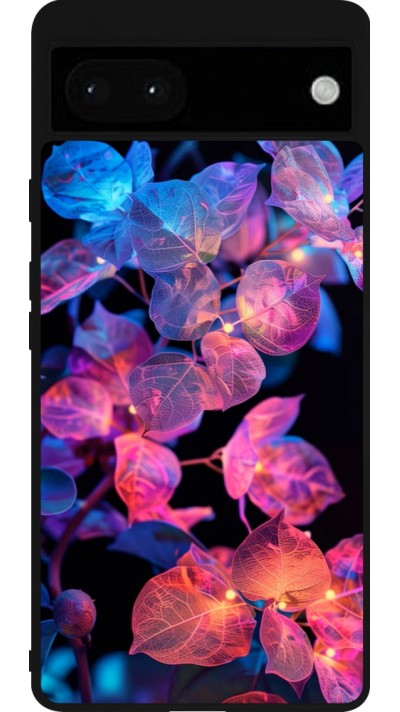 Google Pixel 6a Case Hülle - Silikon schwarz Artificial vegetation 2025