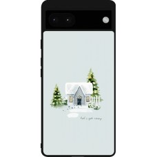 Coque Google Pixel 6a - Silicone rigide noir Winter 25 Cosy House