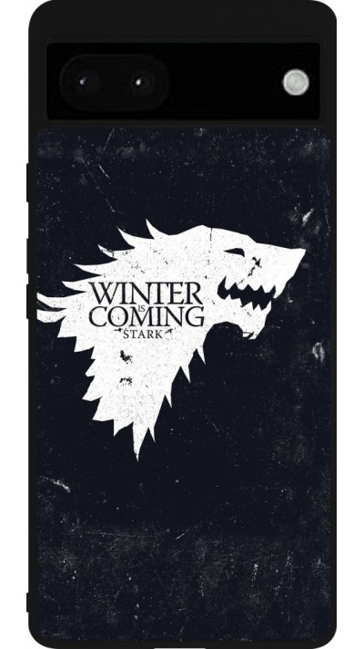 Google Pixel 6a Case Hülle - Silikon schwarz Winter is coming Stark