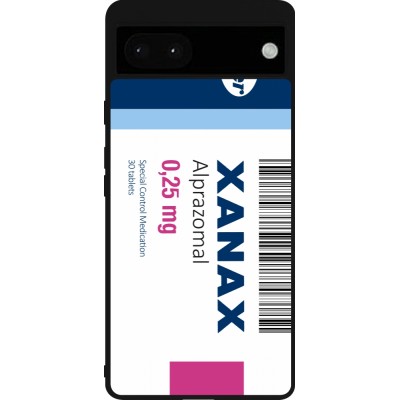 Coque Google Pixel 6a - Silicone rigide noir Xanax Alprazolam 2025