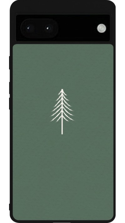 Google Pixel 6a Case Hülle - Silikon schwarz Christmas 22 minimalist tree