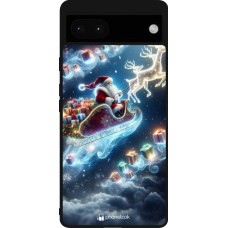 Google Pixel 6a Case Hülle - Silikon schwarz Weihnachten 2023 Verzauberter Weihnachtsmann