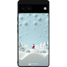 Google Pixel 6a Case Hülle - Silikon schwarz Weihnachten 2023 Kleiner Vater Schneeflocke