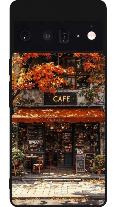 Google Pixel 6 Pro Case Hülle - Silikon schwarz Autumn 25 Coffee shop