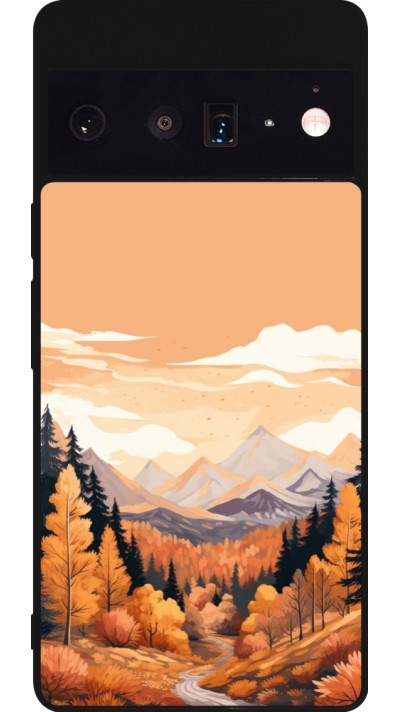 Google Pixel 6 Pro Case Hülle - Silikon schwarz Autumn 25 Mountains