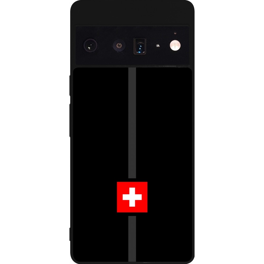 Coque Google Pixel 6 Pro - Silicone rigide noir Canton CH noir