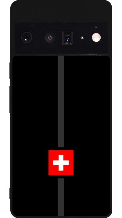 Google Pixel 6 Pro Case Hülle - Silikon schwarz Kanton CH schwarz