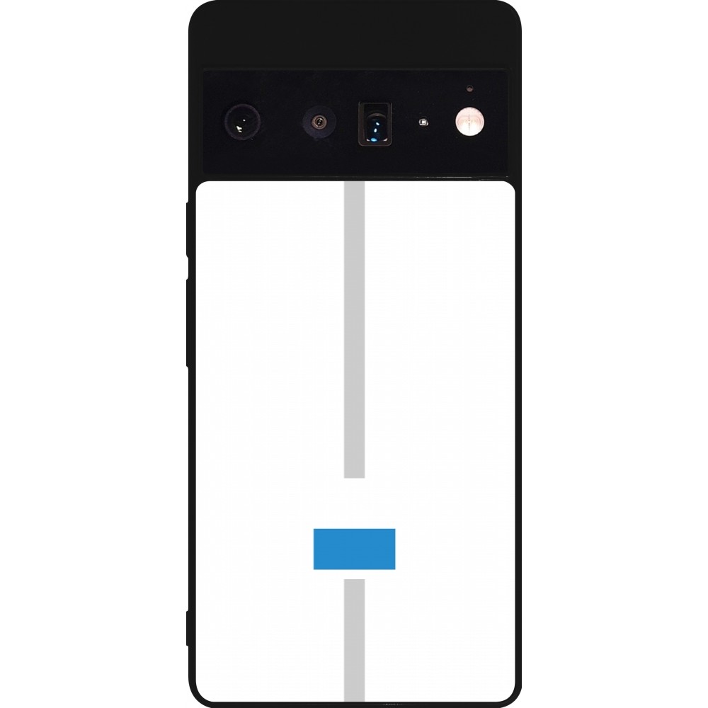 Coque Google Pixel 6 Pro - Silicone rigide noir Canton LU blanc