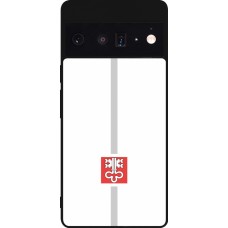 Coque Google Pixel 6 Pro - Silicone rigide noir Canton NW blanc