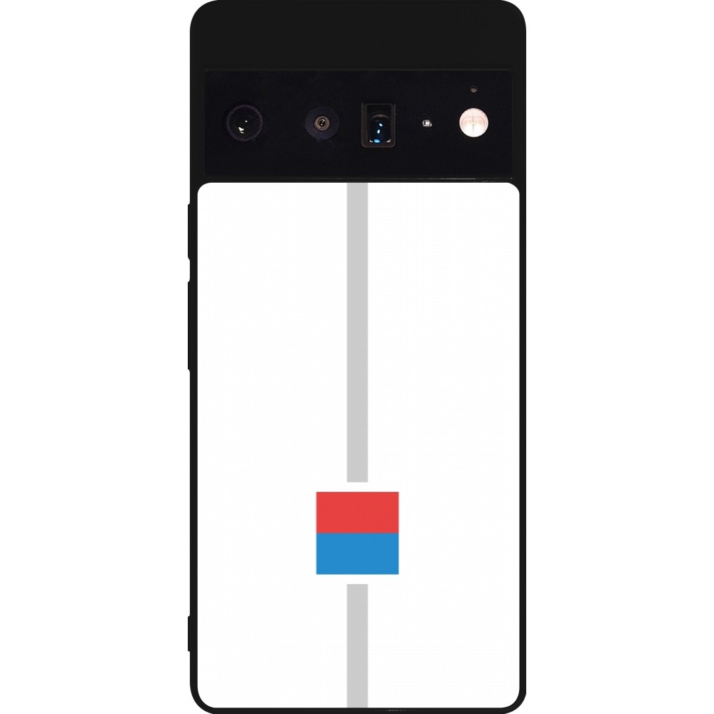 Coque Google Pixel 6 Pro - Silicone rigide noir Canton TI blanc