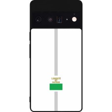 Coque Google Pixel 6 Pro - Silicone rigide noir Canton VD blanc