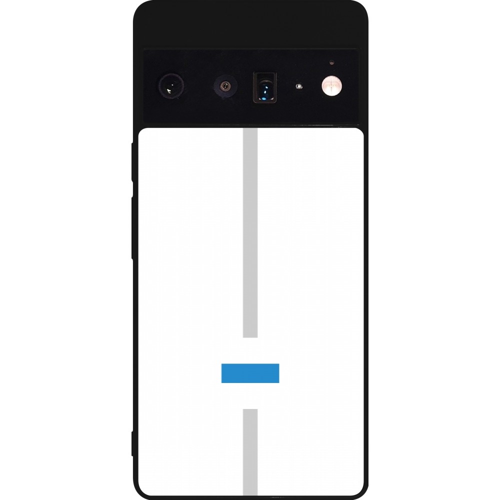 Google Pixel 6 Pro Case Hülle - Silikon schwarz Kanton ZG weiss