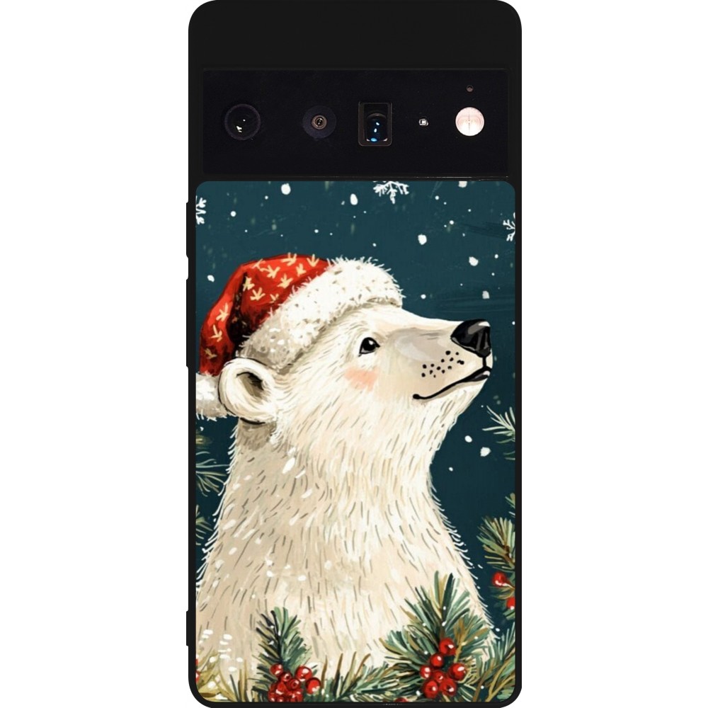 Coque Google Pixel 6 Pro - Silicone rigide noir Christmas 25 Bear