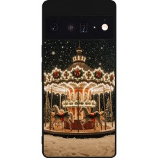 Coque Google Pixel 6 Pro - Silicone rigide noir Christmas 25 Carousel