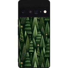 Coque Google Pixel 6 Pro - Silicone rigide noir Christmas 25 Pattern Xmas Tree