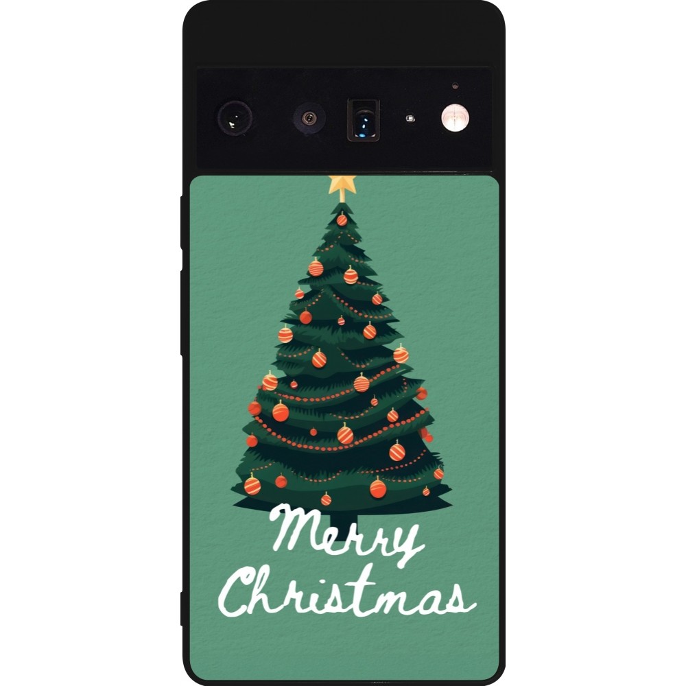 Coque Google Pixel 6 Pro - Silicone rigide noir Christmas 25 Xmas Tree