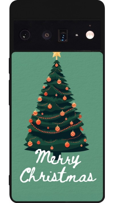 Coque Google Pixel 6 Pro - Silicone rigide noir Christmas 25 Xmas Tree