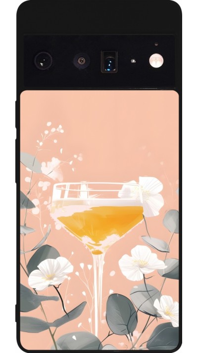 Coque Google Pixel 6 Pro - Silicone rigide noir Cocktail Flowers