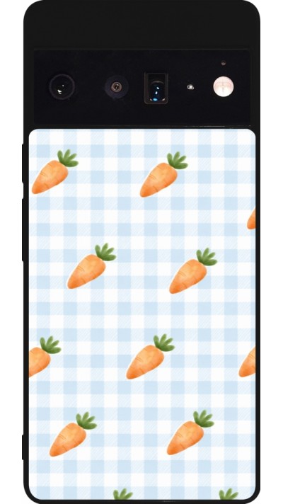 Coque Google Pixel 6 Pro - Silicone rigide noir Easter 2026 Pattern carrots