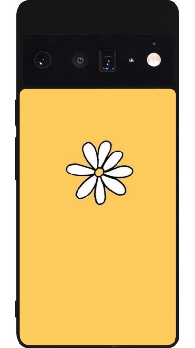 Coque Google Pixel 6 Pro - Silicone rigide noir Easter 2023 daisy