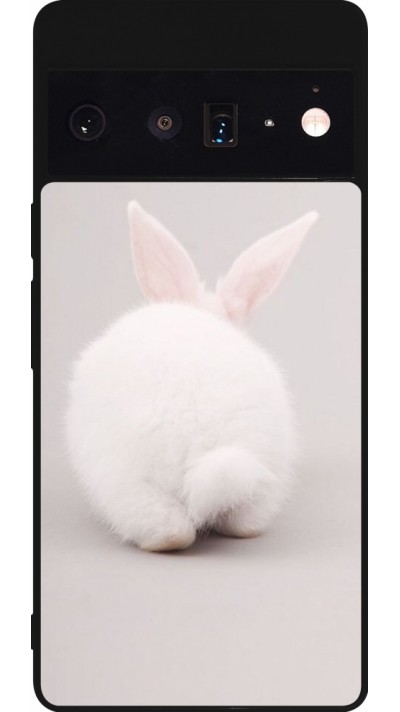 Coque Google Pixel 6 Pro - Silicone rigide noir Easter 2024 bunny butt